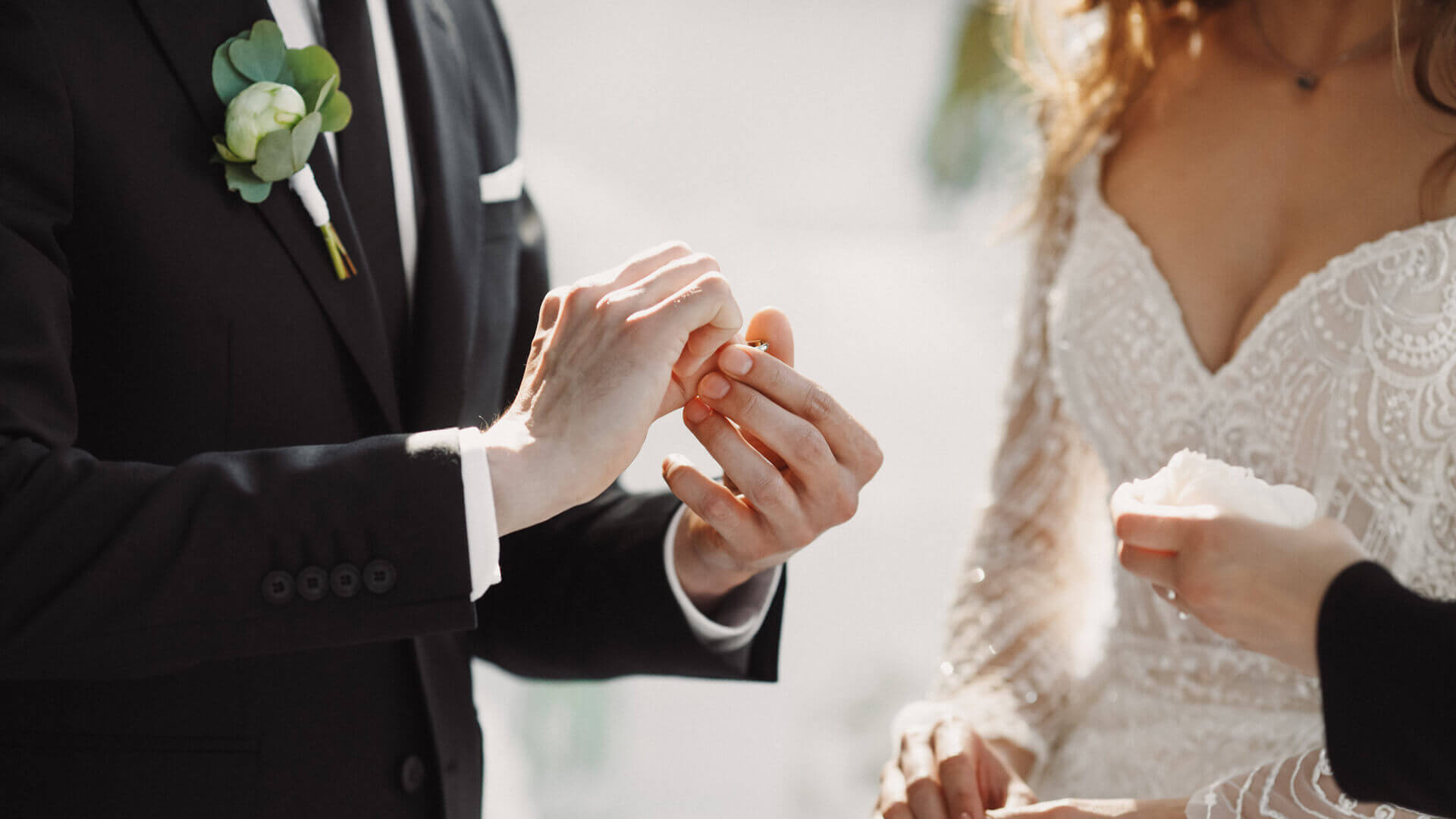 Small wedding with a vault ceremony